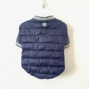 AE American Beagle Outfitters Navy Blue Varsity Style Pet Dog Puffy Jacket M
